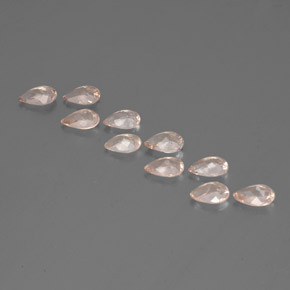 Morganite naturale rosa da  ct, taglio a pera, VS