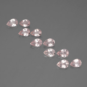 Gemme di Morganite Rosa chiaro naturale da  ct, Forma a pera, VS