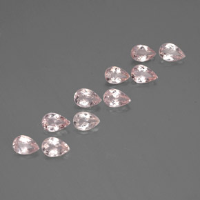 Gemme di Morganite Rosa chiaro naturale da  ct, Forma a pera, VS