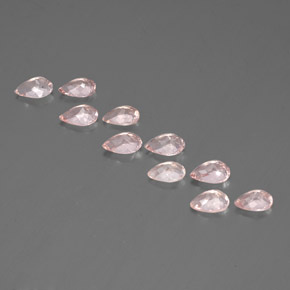 Gemme di Morganite Rosa chiaro naturale da  ct, Forma a pera, VS