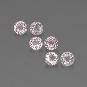 Gemme di Morganite Rosa chiaro naturale da  ct, Taglio rotondo, VVS-VS