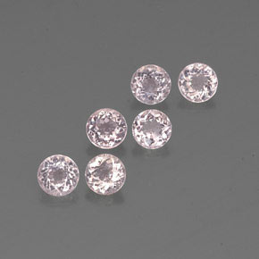 Gemme di Morganite Rosa chiaro naturale da  ct, Taglio rotondo, VVS-VS