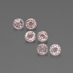 Morganite naturale rosa da  ct, taglio rotondo, VS