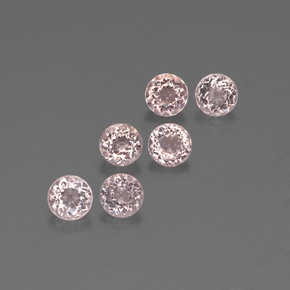 Morganite naturale rosa da  ct, taglio rotondo, VS