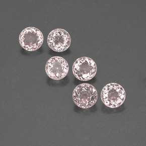 Morganite naturale rosa da  ct, taglio rotondo, VVS-VS