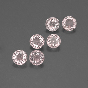 Morganite naturale rosa da  ct, taglio rotondo, VVS-VS