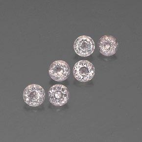 Gemme di Morganite Rosa chiaro naturale da  ct, Taglio rotondo, VVS-VS