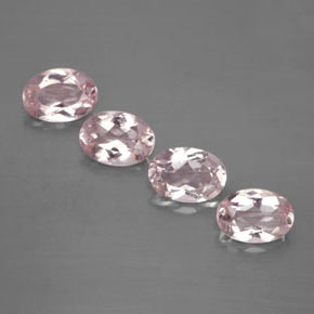 Morganite naturale rosa da  ct, taglio ovale, VVS