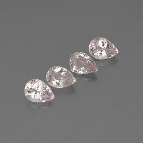 Gemme di Morganite Rosa chiaro naturale da  ct, Forma a pera, VVS-VS