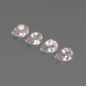 Morganite naturale rosa da  ct, taglio a pera, VS