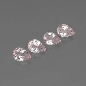 Morganite naturale rosa da  ct, taglio a pera, VS