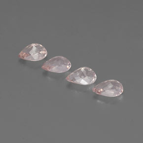 Morganite naturale rosa da  ct, taglio a pera, VS