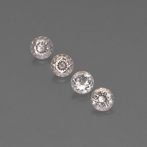 Gemme di Morganite Rosa chiaro naturale da  ct, Taglio rotondo, VVS-VS