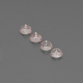 Gemme di Morganite Rosa chiaro naturale da  ct, Taglio rotondo, VVS-VS