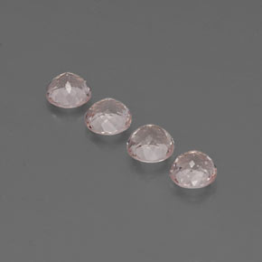 Gemme di Morganite Rosa chiaro naturale da  ct, Taglio rotondo, VVS-VS