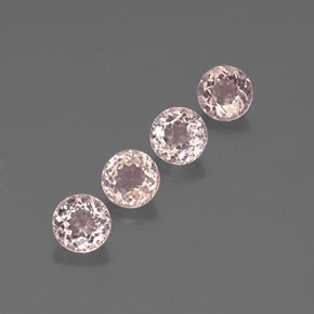 Morganite naturale rosa da  ct, taglio rotondo, VS