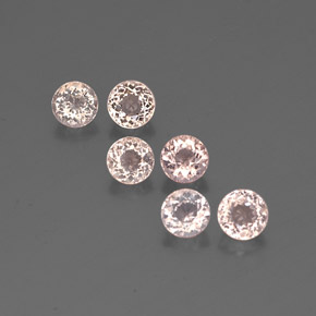 Morganite naturale rosa da  ct, taglio rotondo, VVS-VS