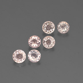 Morganite naturale rosa da  ct, taglio rotondo, VVS-VS