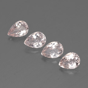 Gemme di Morganite Rosa chiaro naturale da  ct, Forma a pera, VVS-VS