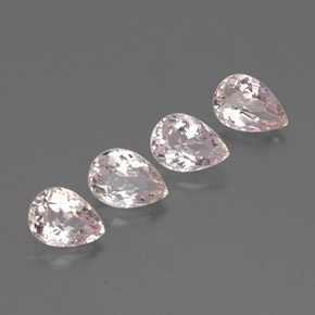 Gemme di Morganite Rosa chiaro naturale da  ct, Forma a pera, VVS-VS
