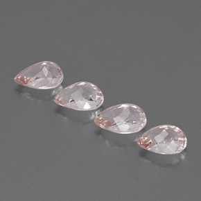 Gemme di Morganite Rosa chiaro naturale da  ct, Forma a pera, VVS-VS
