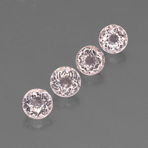Morganite naturale rosa da  ct, taglio rotondo, VVS-VS
