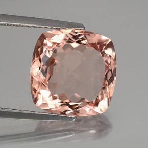Morganite naturale rosa da 6,93 ct, taglio a cuscino, VVS