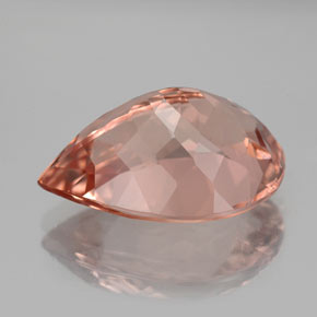 Morganite Rosa salmone naturale da 7.75 ct, Forma a pera, VVS