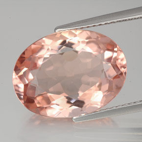 Morganite naturale rosa da 8,03 ct, taglio ovale, VVS
