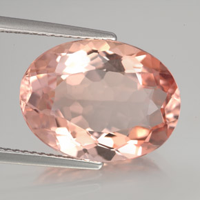 Morganite naturale rosa da 8,03 ct, taglio ovale, VVS