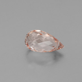 Morganite naturale rosa da 4,15 ct, briolette, VS