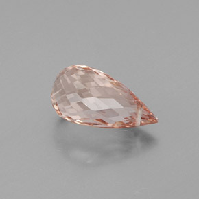 Morganite naturale rosa da 5,88 ct, briolette, VS