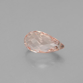 Morganite naturale rosa da 4,16 ct, briolette, VS