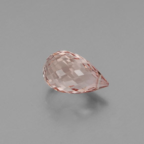 Morganite naturale rosa da 4,88 ct, briolette, VVS-VS