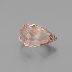 Morganite Rosa salmone naturale da 6.71 ct, Taglio briolette, SI