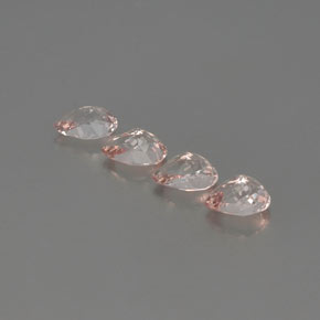 Gemme di Morganite Rosa salmone naturale da  ct, Forma a pera, VVS