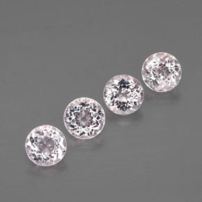 Morganite naturale rosa da  ct, taglio rotondo, VVS-VS