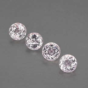 Morganite naturale rosa da  ct, taglio rotondo, VVS-VS