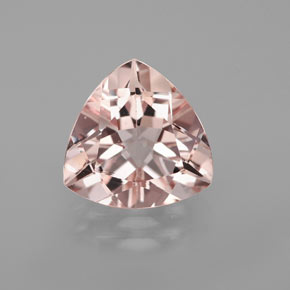 Morganite naturale rosa da 3,74 ct, trillion, VVS-VS