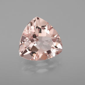 Morganite naturale rosa da 3,74 ct, trillion, VVS-VS