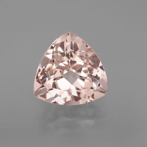 Morganite naturale rosa da 4,65 ct, trillion, VVS-VS