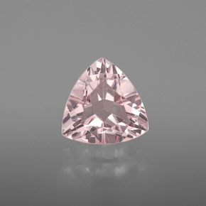 Morganite Rosa salmone naturale da 1.39 ct, Taglio trillion, VVS-VS