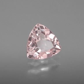 Morganite Rosa salmone naturale da 1.39 ct, Taglio trillion, VVS-VS