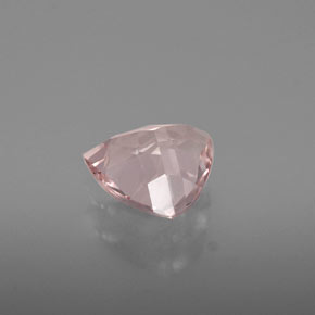 Morganite Rosa salmone naturale da 1.39 ct, Taglio trillion, VVS-VS