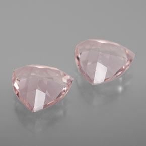Gemme di Morganite Rosa chiaro naturale da  ct, Taglio trillion, VVS-VS