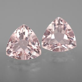 Morganite naturale rosa da  ct, trillion, VVS-VS