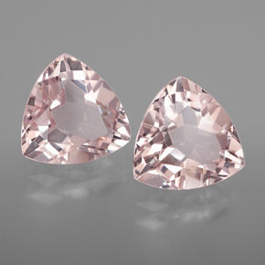 Morganite naturale rosa da  ct, trillion, VVS-VS