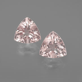 Morganite naturale rosa da  ct, trillion, VVS-VS