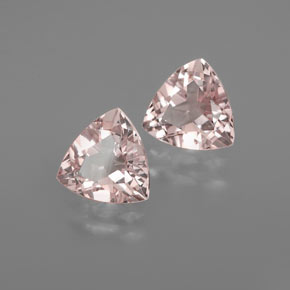Morganite naturale rosa da  ct, trillion, VVS-VS