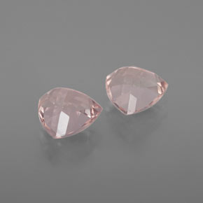 Gemme di Morganite Rosa salmone naturale da  ct, Taglio trillion, VVS-VS